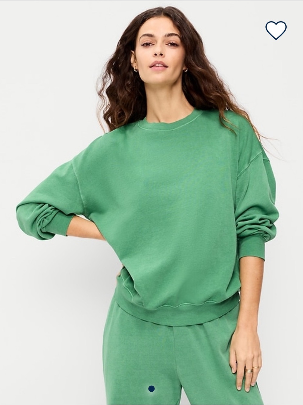 Old Navy SoComfy Oversized Crew-Neck Sweatshirt XXL Emerald Pigment